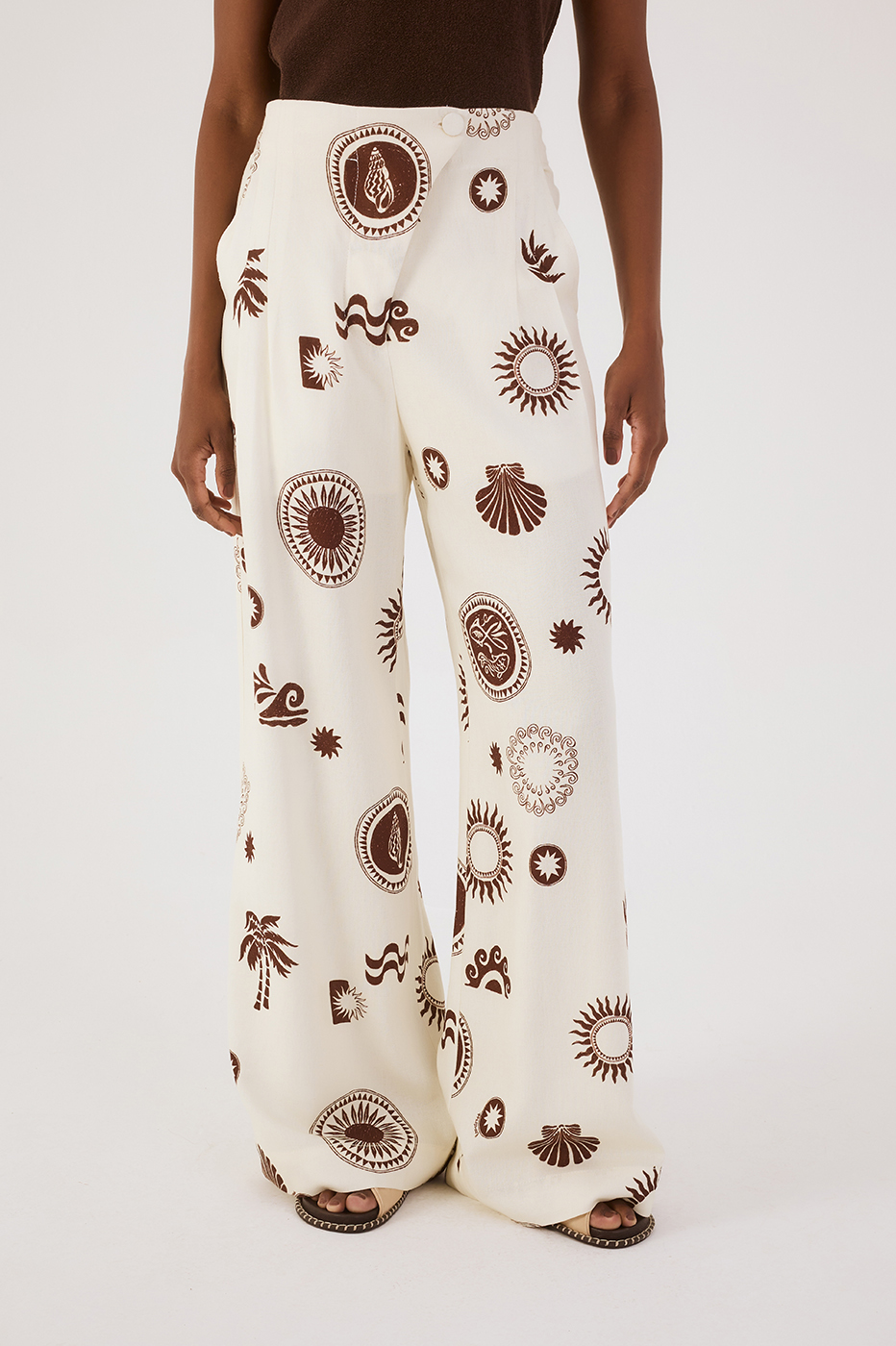 Off-White Sol Rio Pockets Wide-Leg Pants