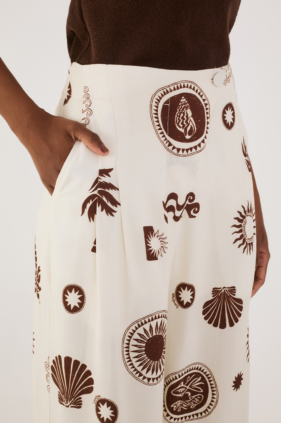 Off-White Sol Rio Pockets Wide-Leg Pants