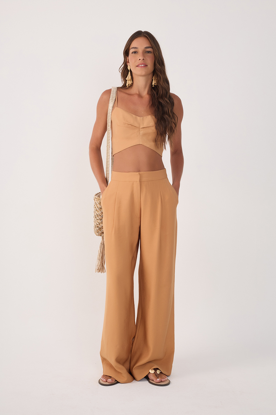 Pleated Lapel Pocket Pants_2