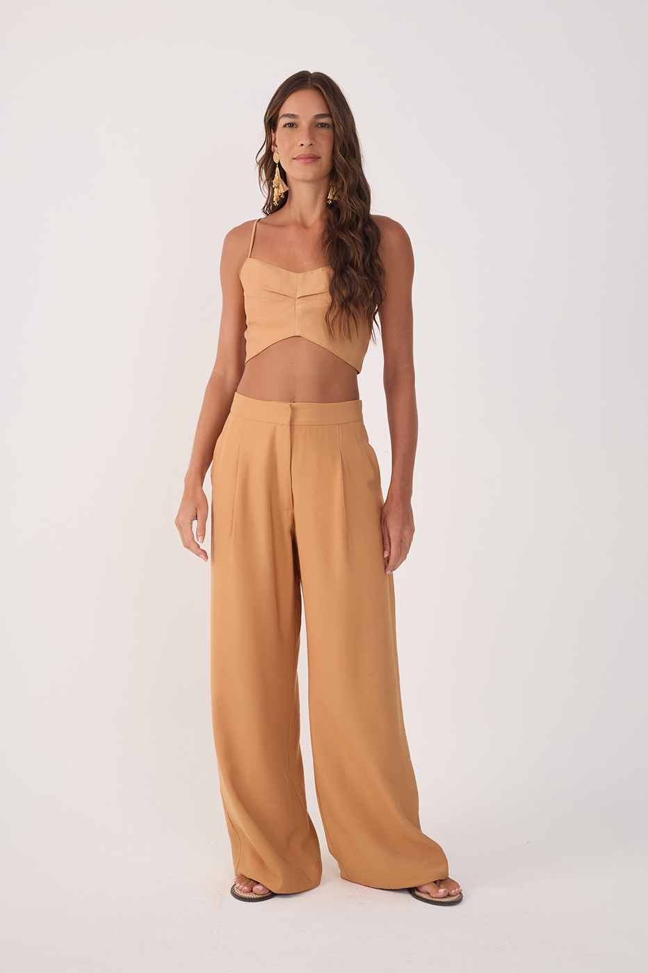 Pleated Lapel Pocket Pants_3