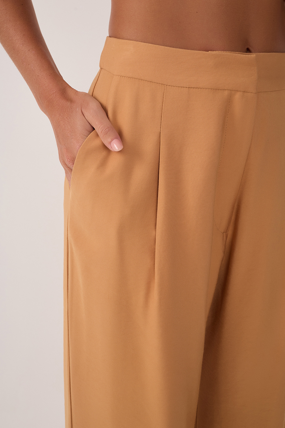 Pleated Lapel Pocket Pants_5