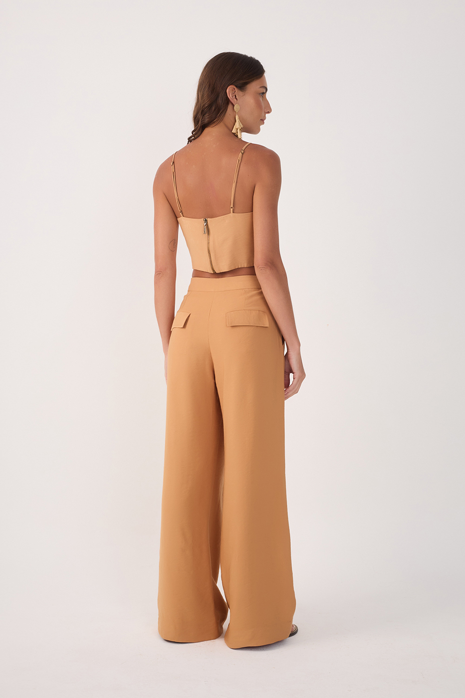 Pleated Lapel Pocket Pants_6