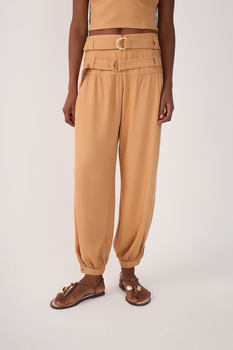 Wide Yoke Buckles Pants_3