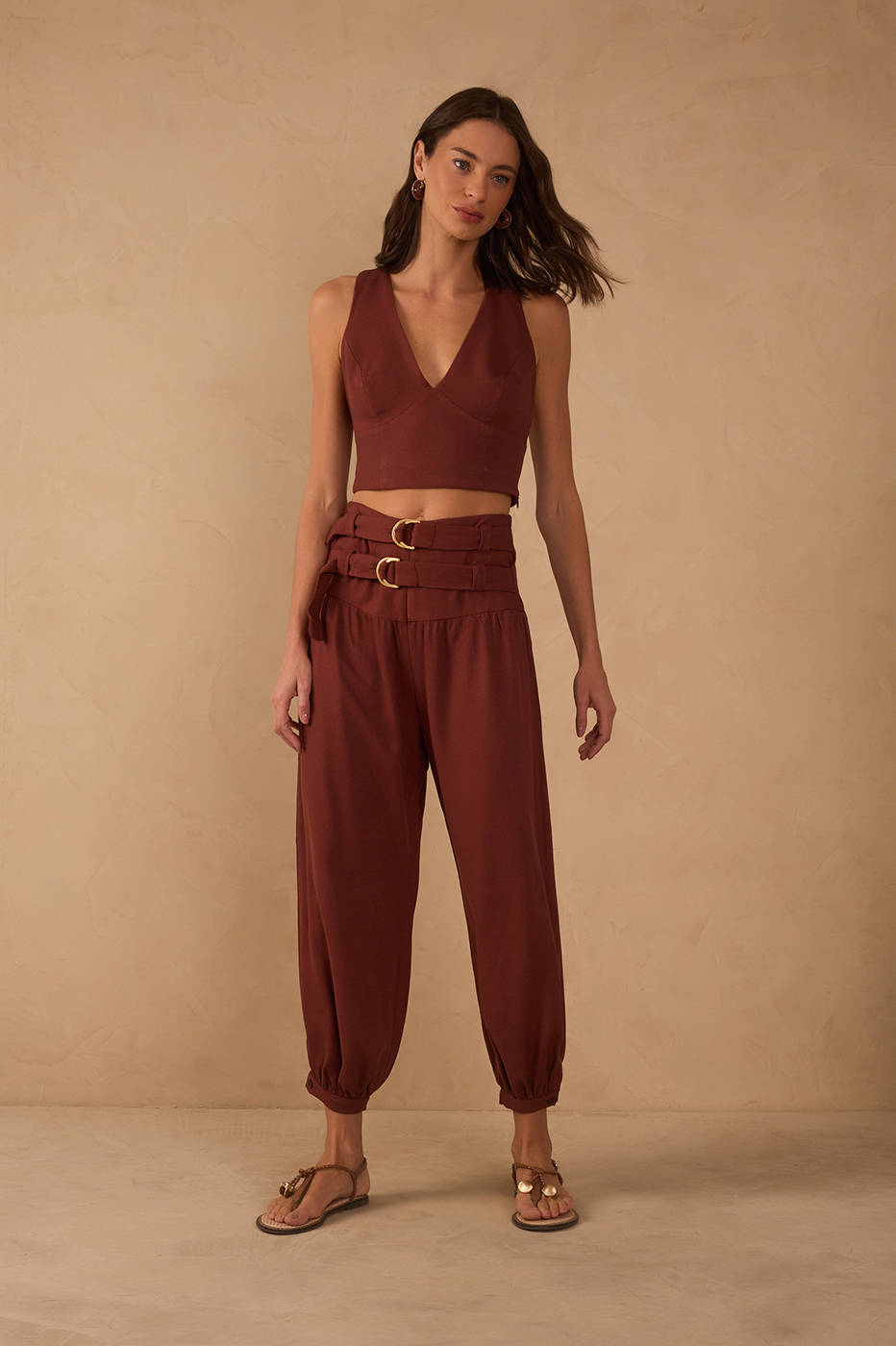 Wide Yoke Buckles Pants_1