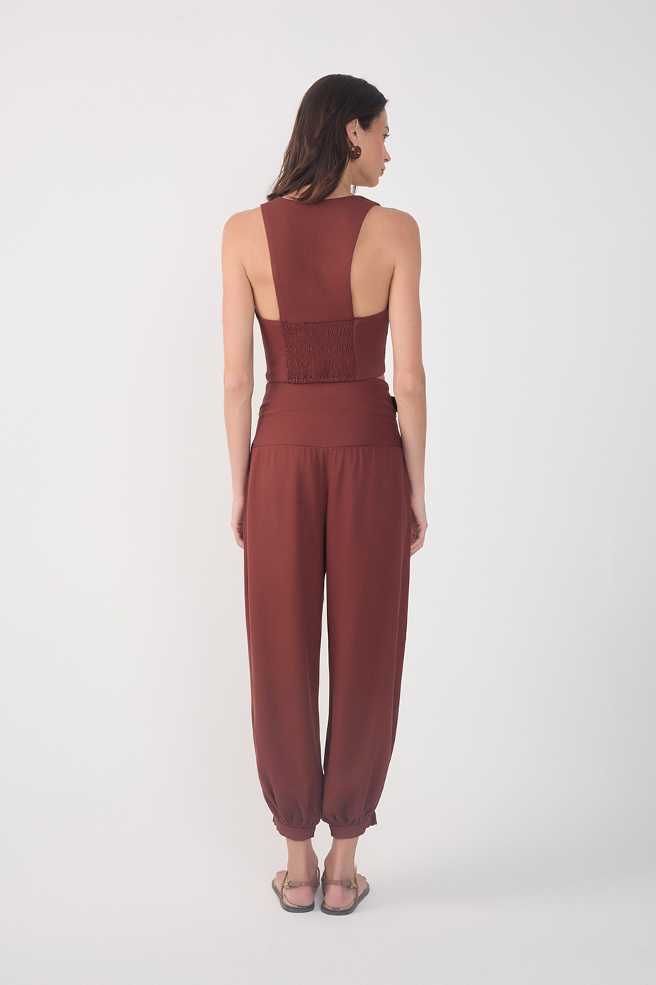 Wide Yoke Buckles Pants_6