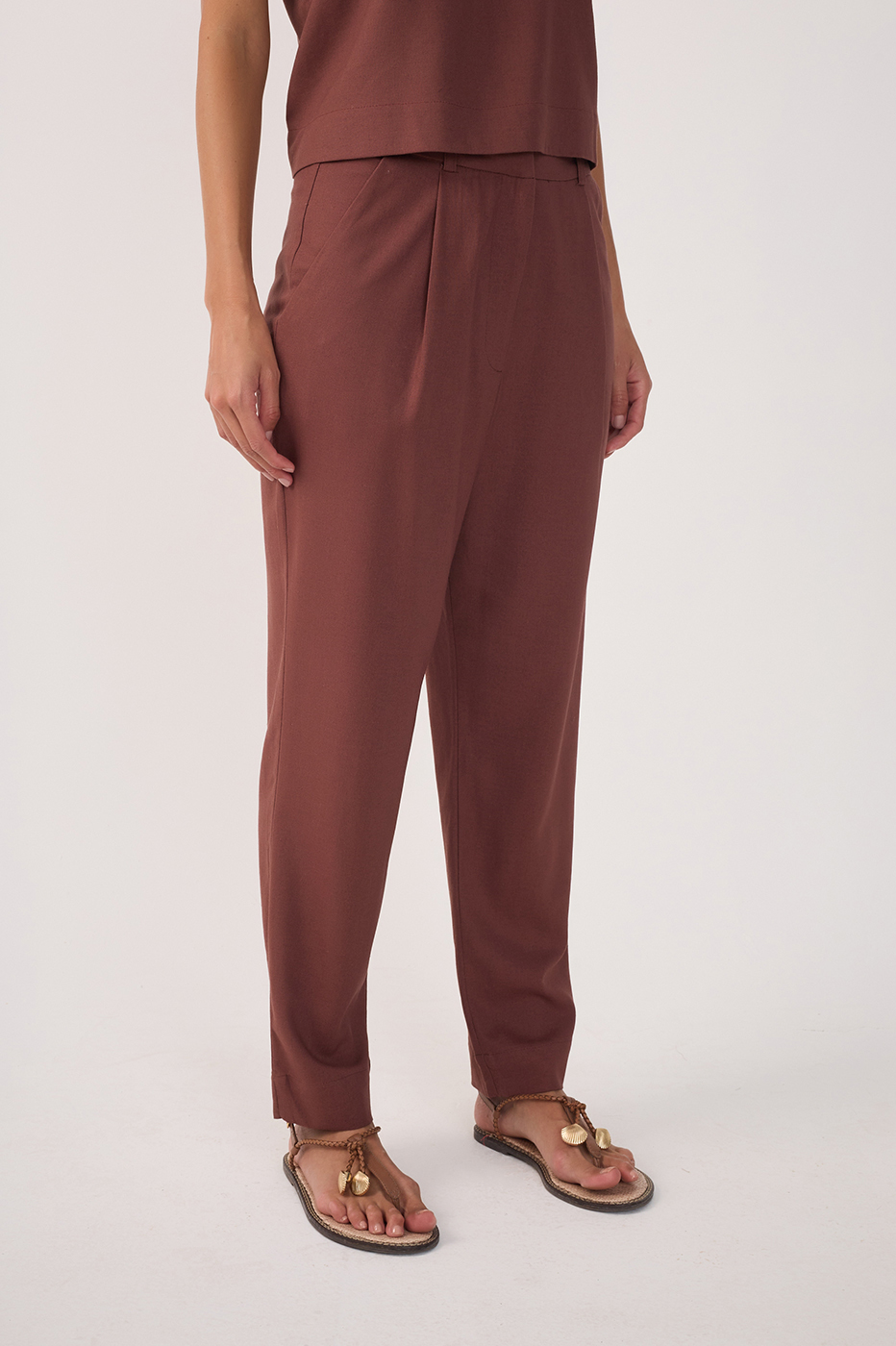Linen Carrot Pants