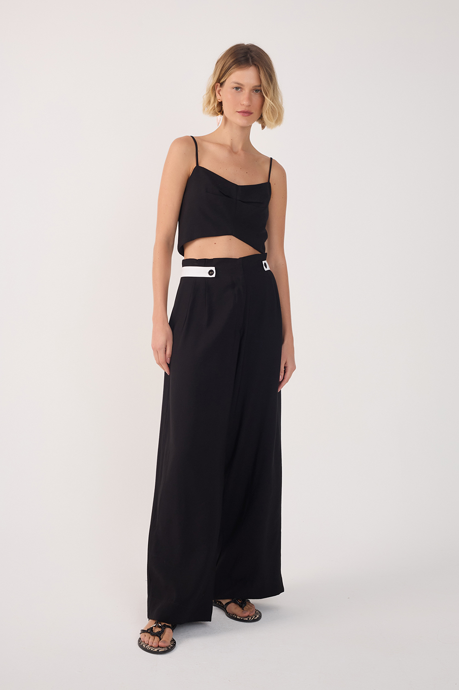 Cotton Cut-Out Waistband Pants_3