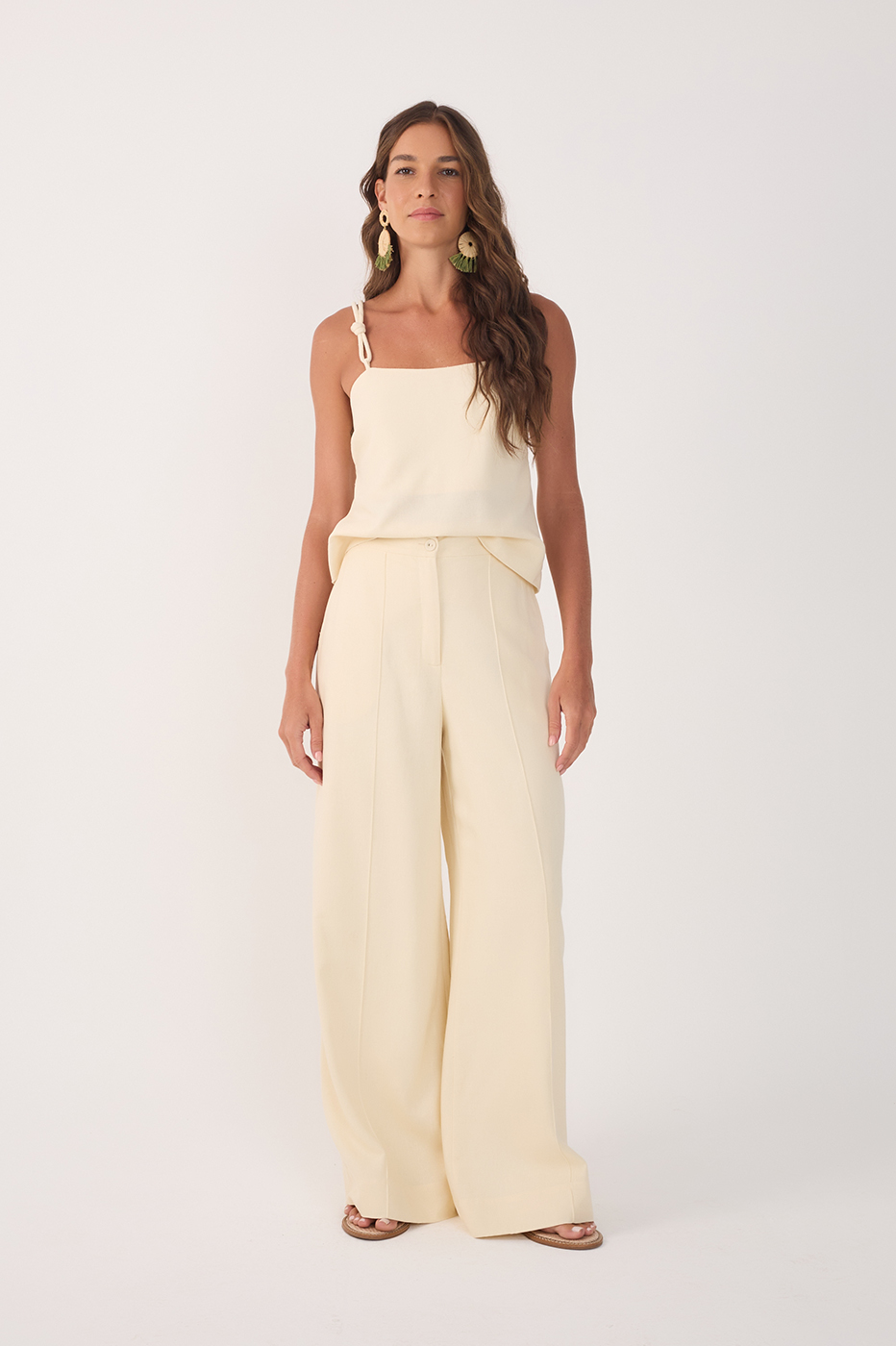 Tucks Linen Pants_2