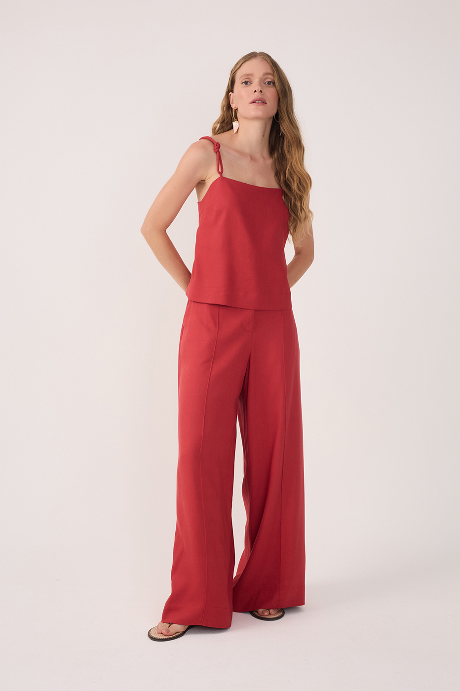 Tucks Linen Pants_2