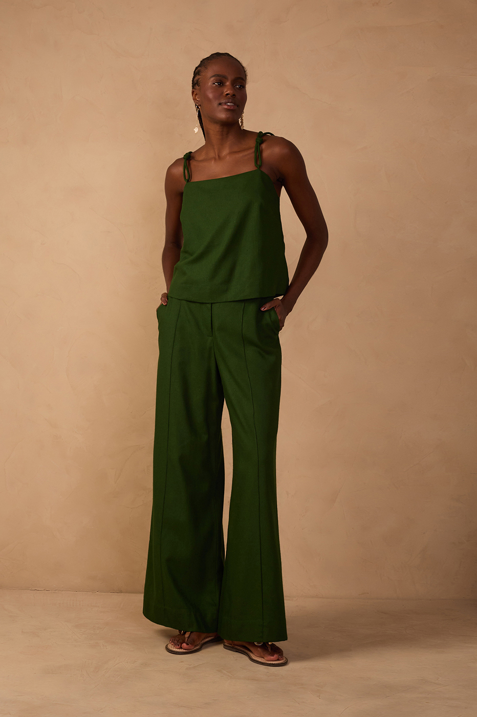 Tucks Linen Pants_1