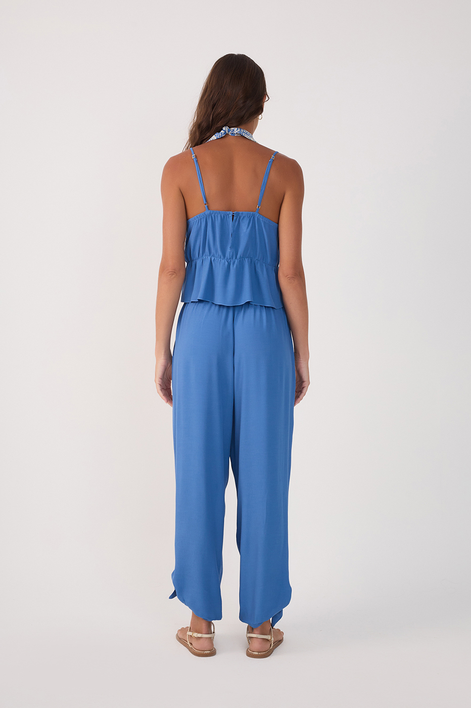 Crepe Knotted Hem Pants_6