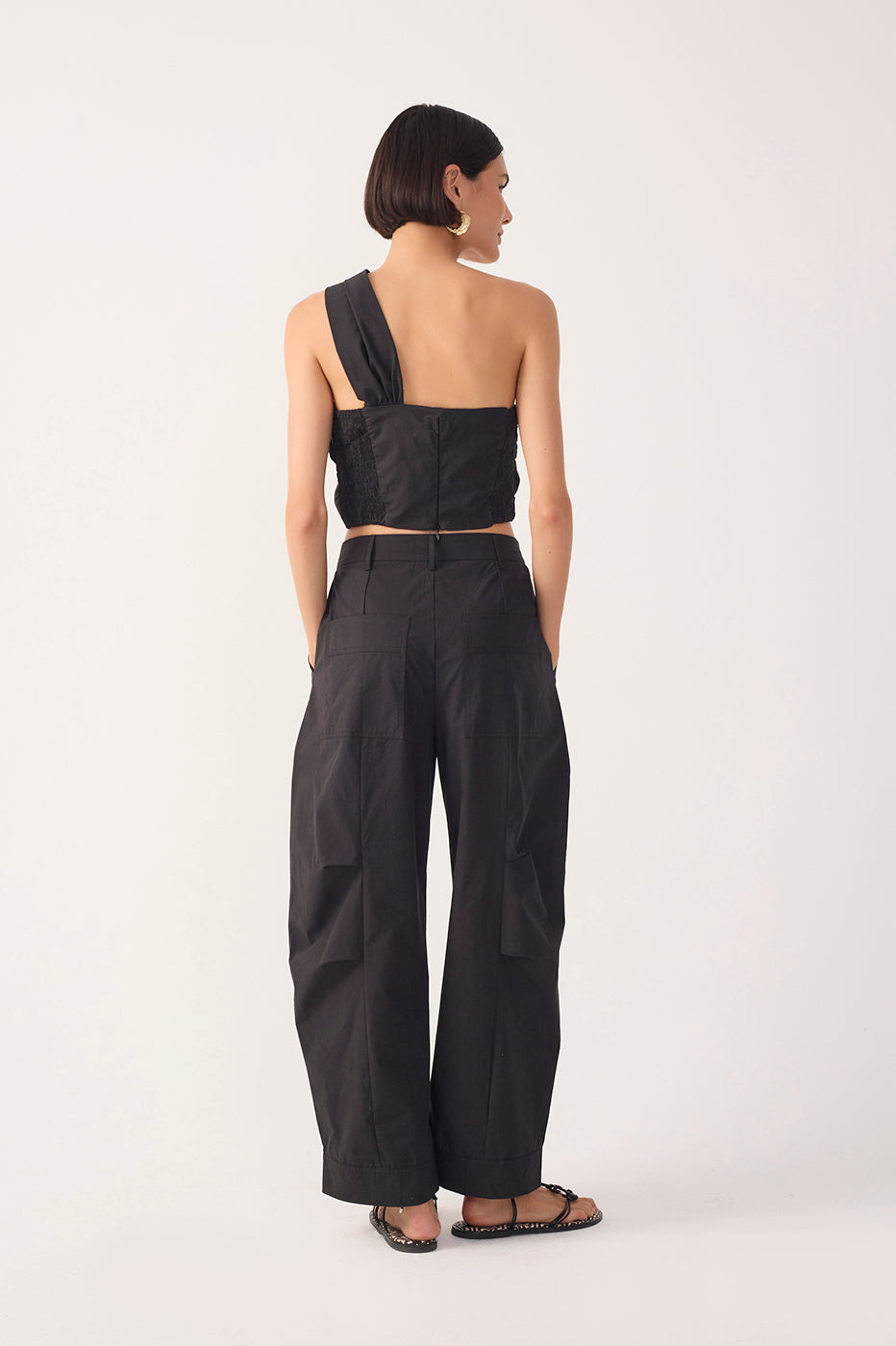 Cotton Pleated Leg Pants_6