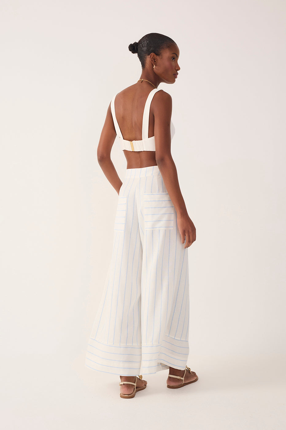 Striped Linen Cropped Pants_6
