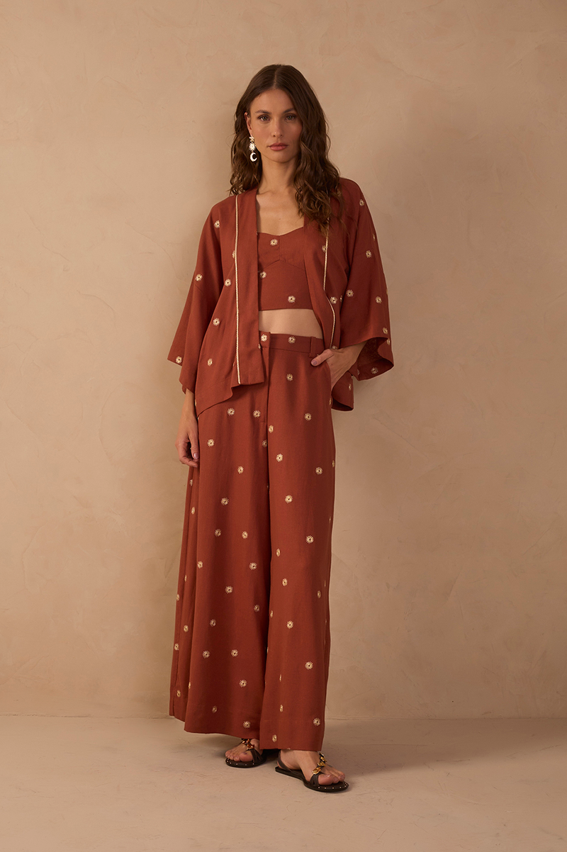 Lurex Embroidered Pockets Linen Pants_1