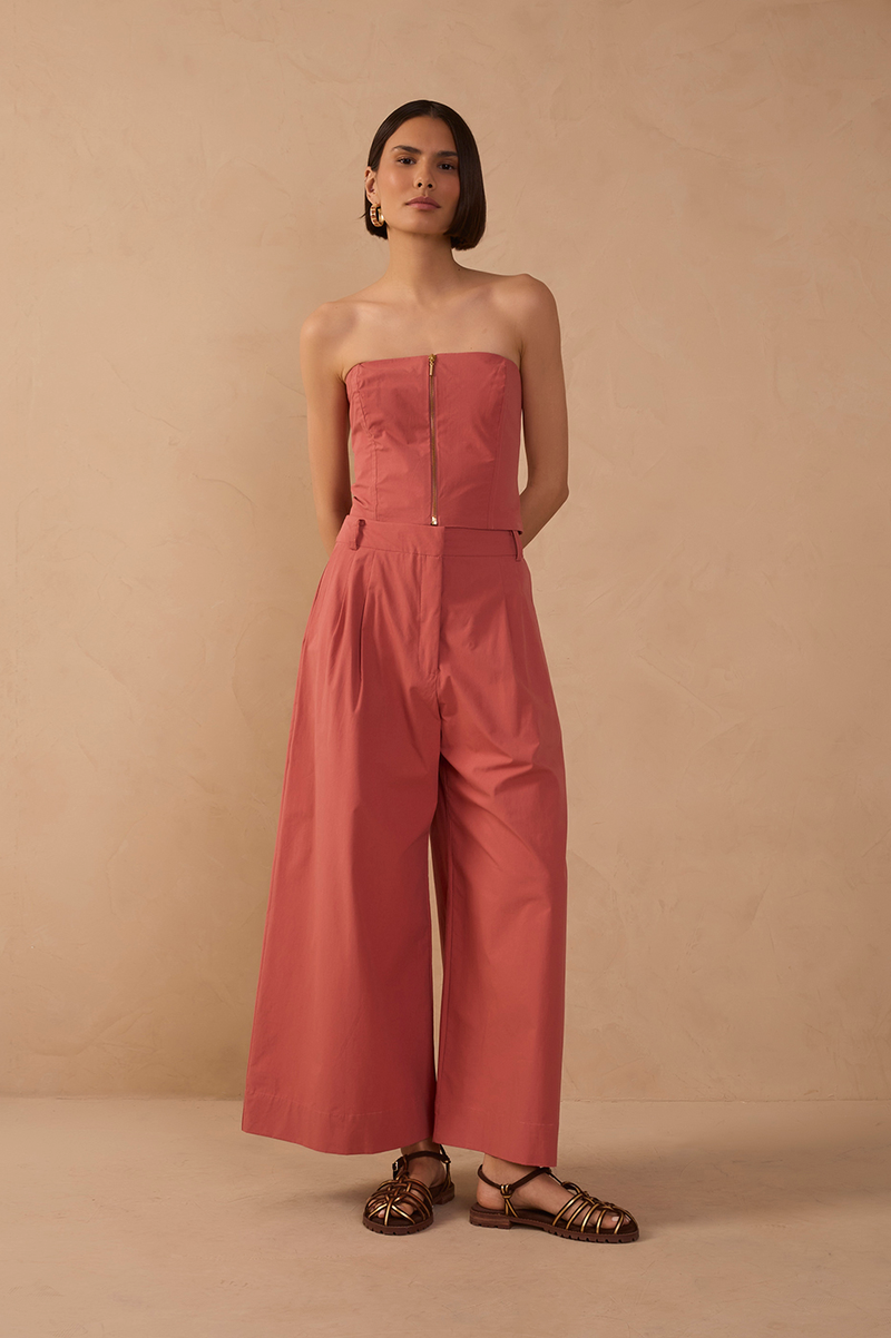 Pockets Wide-Leg Pantacourt Pants_1