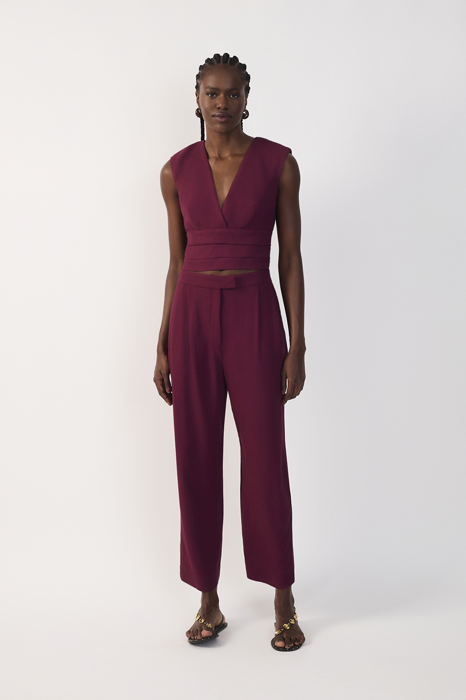 Pleated Tapered Pants_2