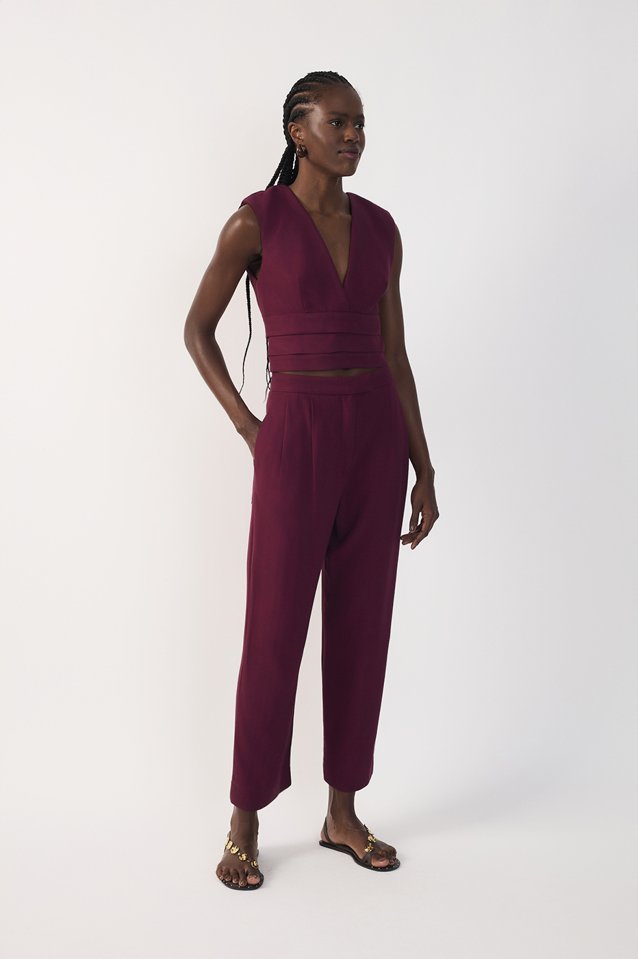 Pleated Tapered Pants_3