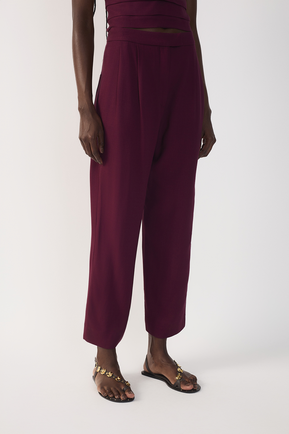 Pleated Tapered Pants_4