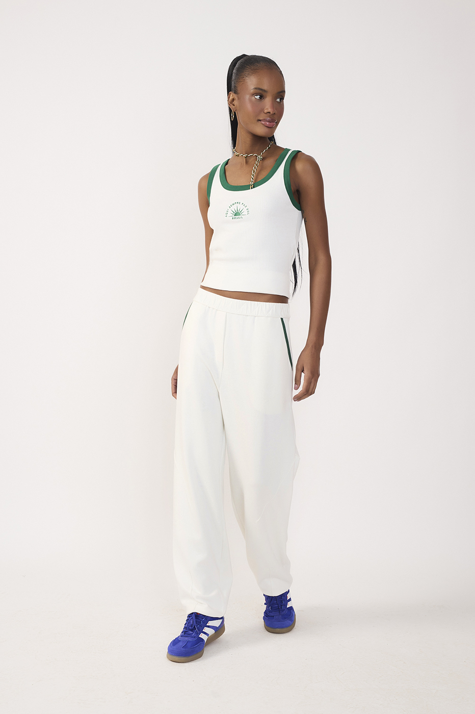 Off-White Brazil Side Trim Wide-Leg Pants_4