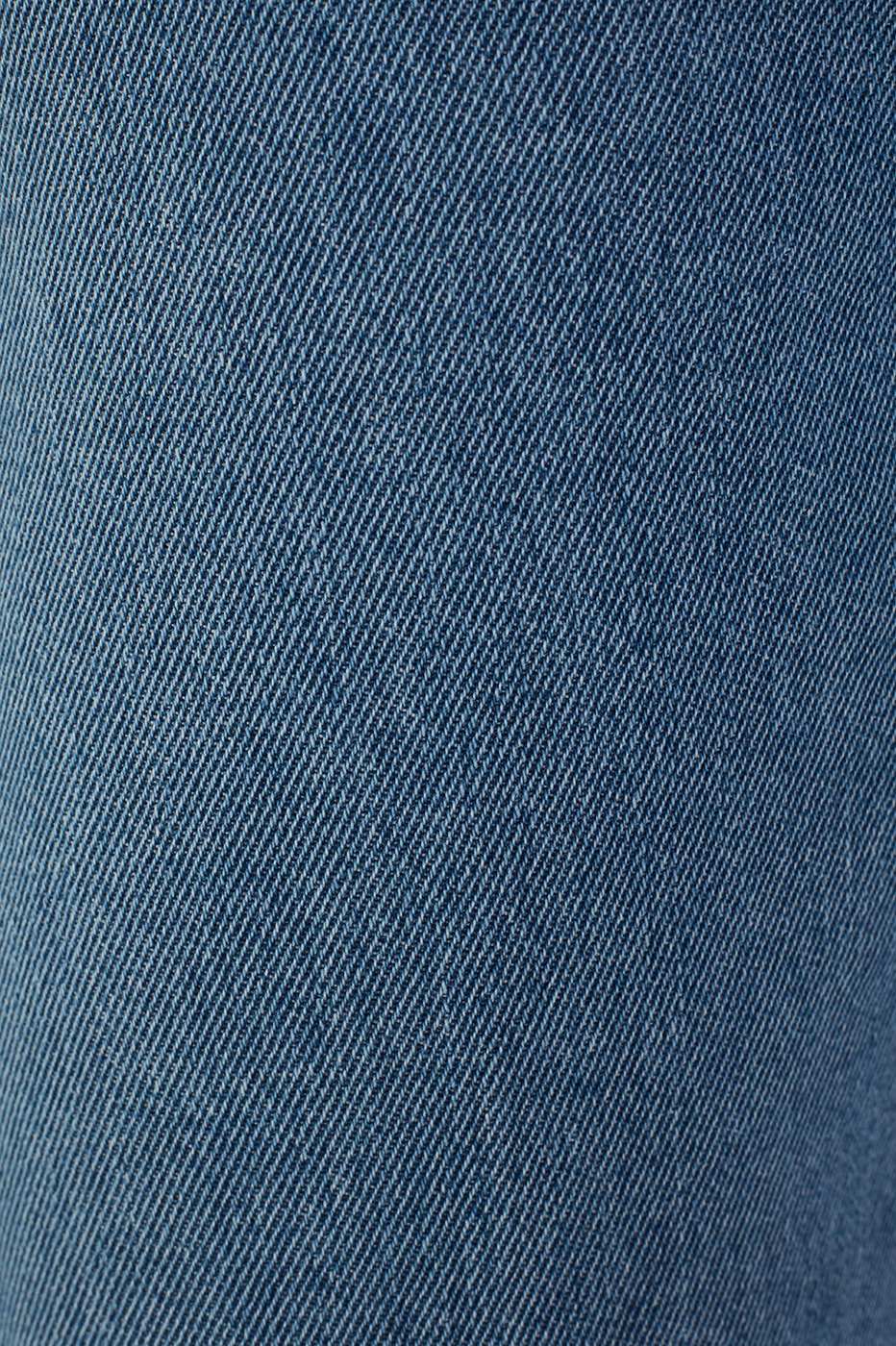 Denim Seam Detail Pockets Belt Loops Flare Pants