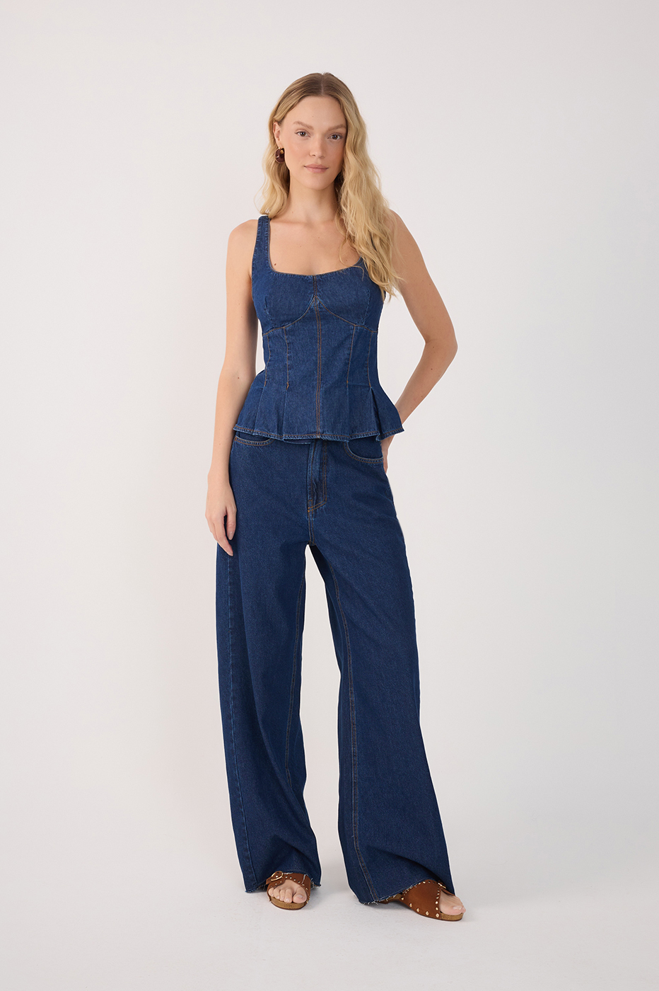 Straight Leg Denim Pants_2