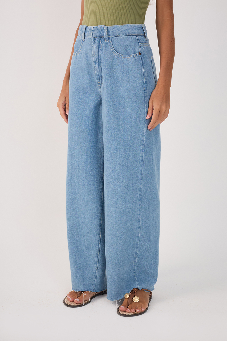 Medium Straight Leg Denim Pants_3