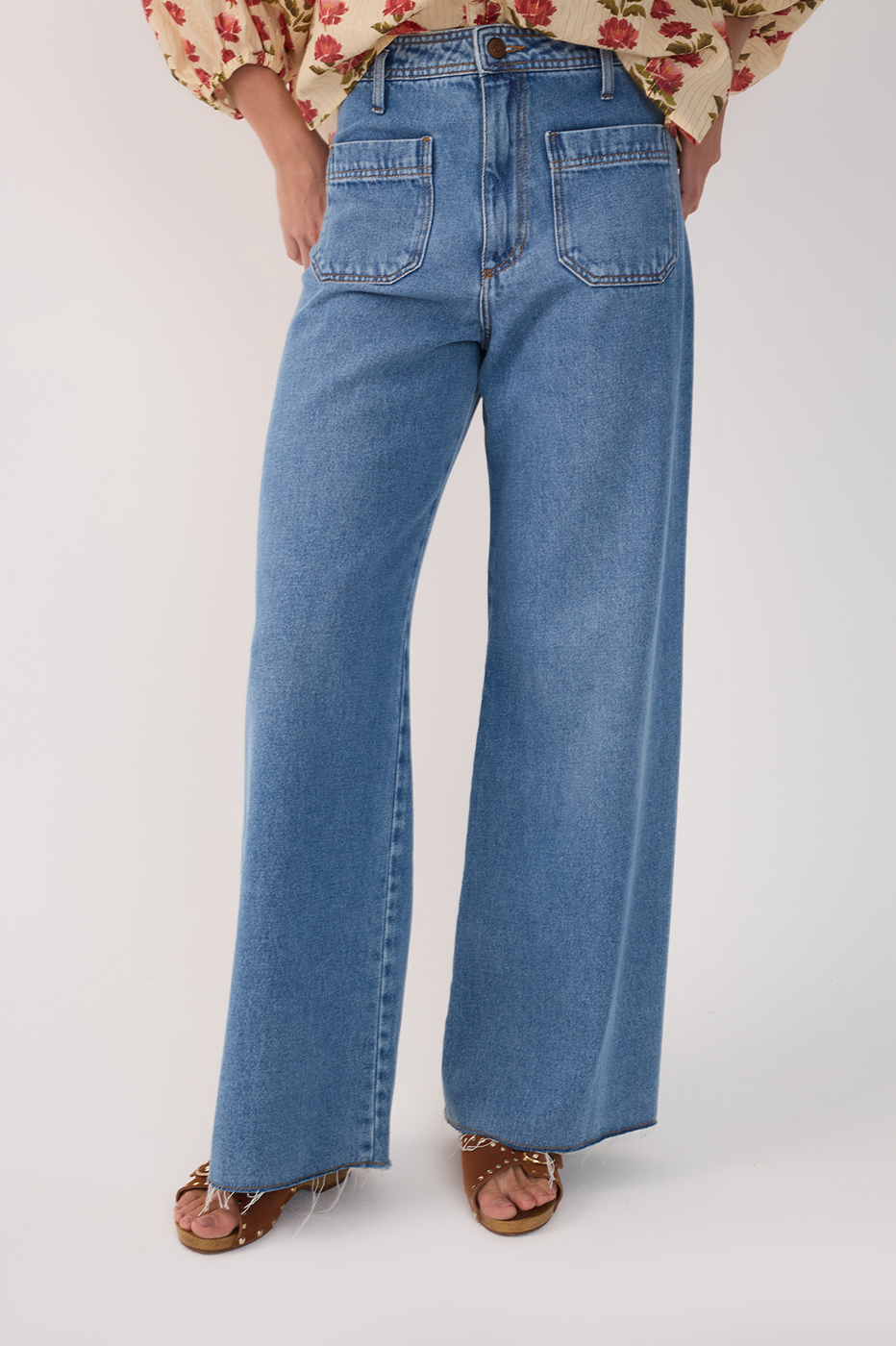 Vintage Denim Pocket Pants