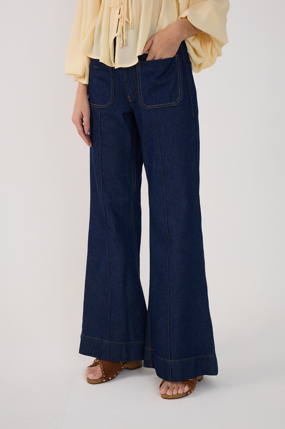 Flared Denim Pocket Pants_3