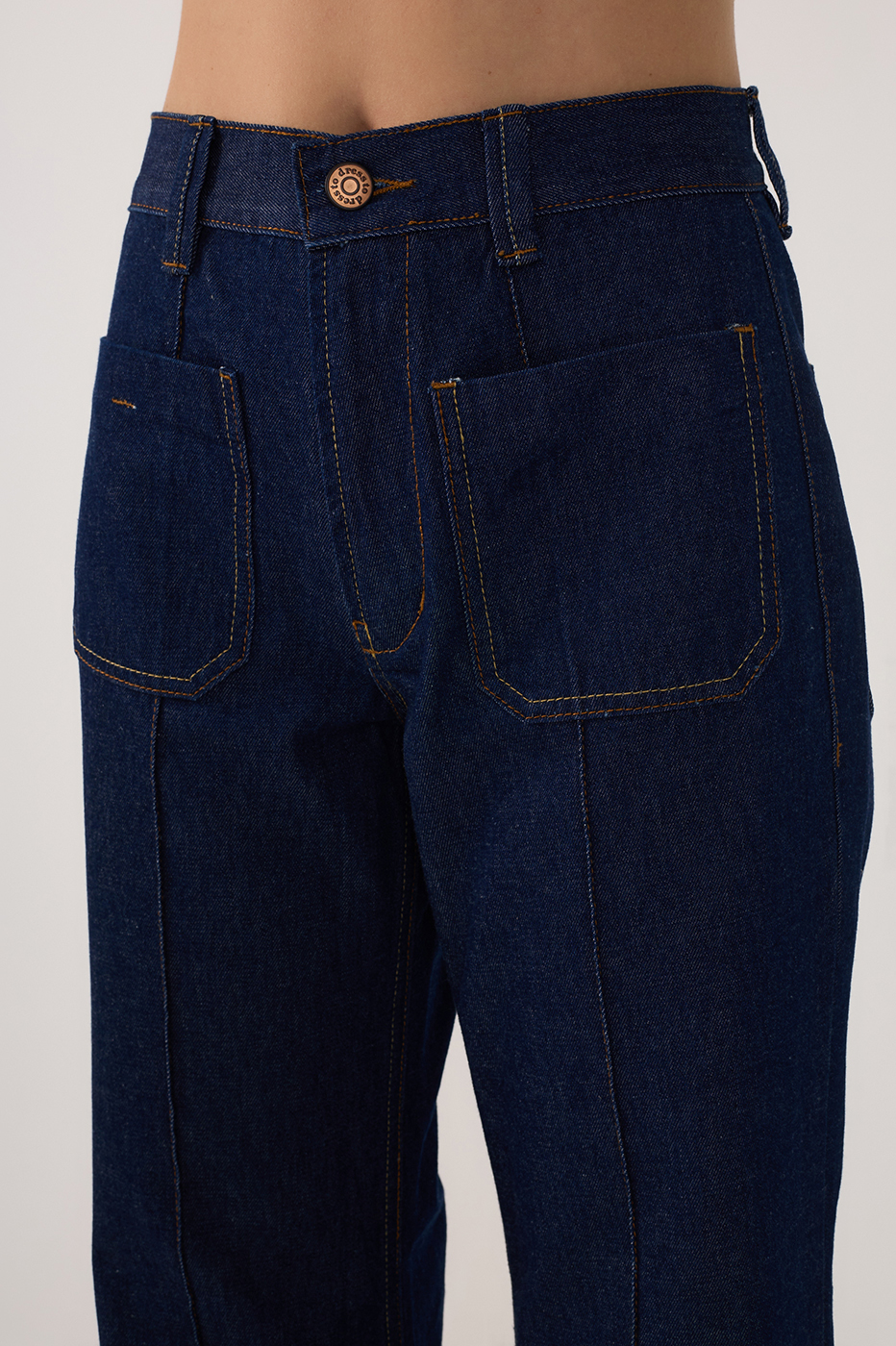 Flared Denim Pocket Pants_5