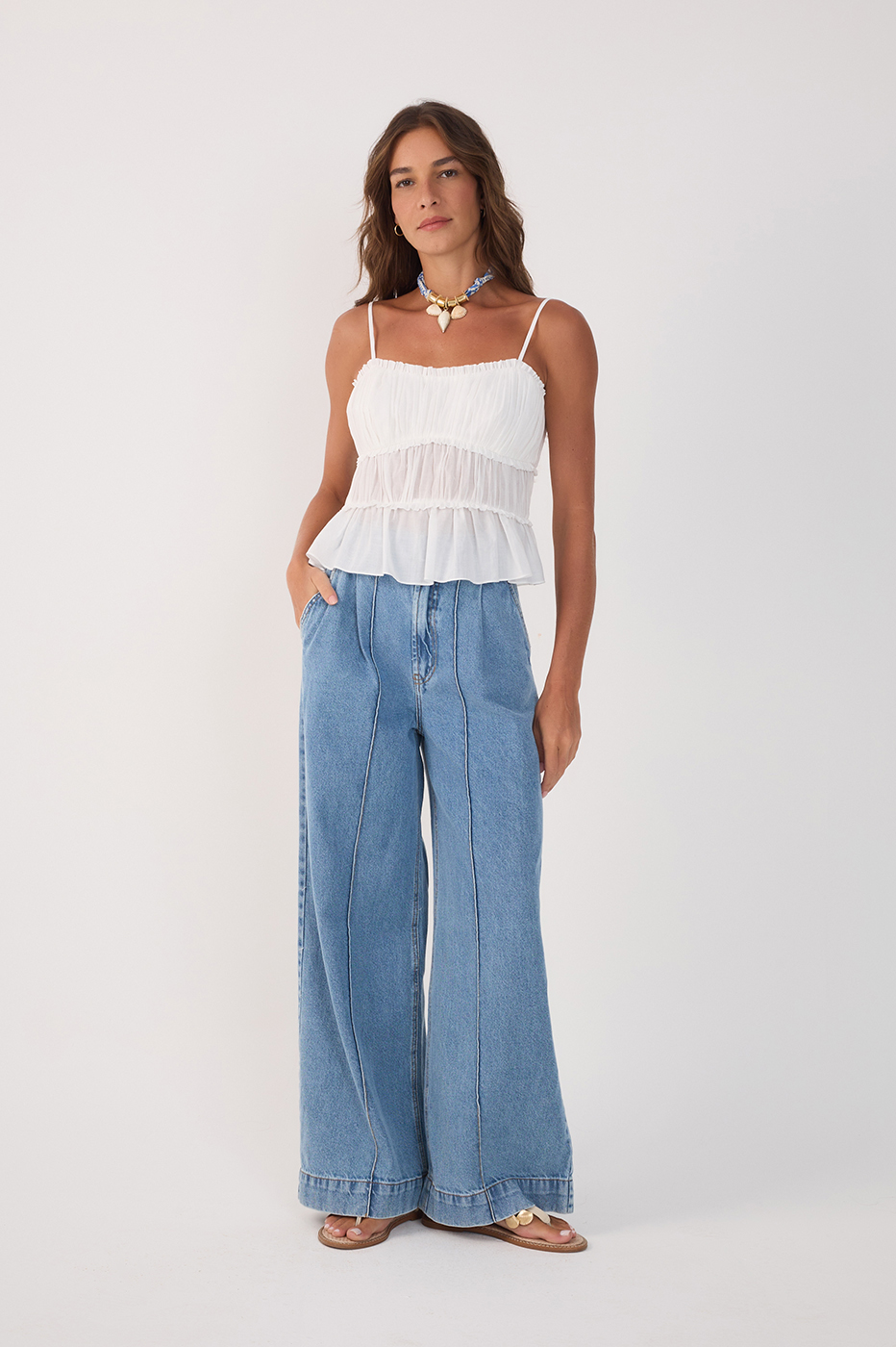 Denim Pockets Tailored Pants Denim Pockets Tailored Pants