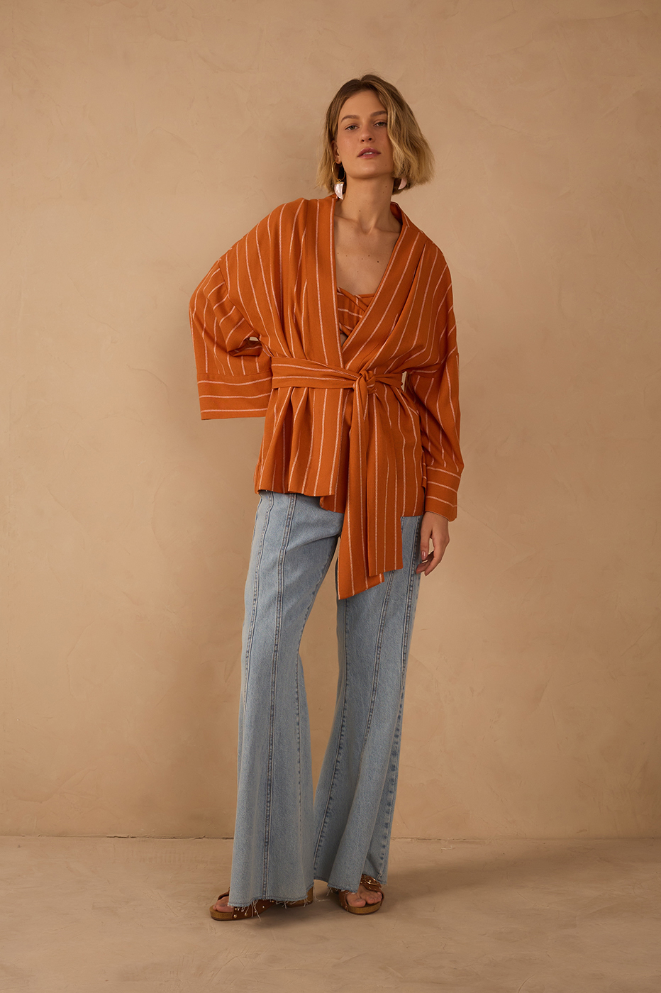 Flowy Denim Cutouts Pants_1