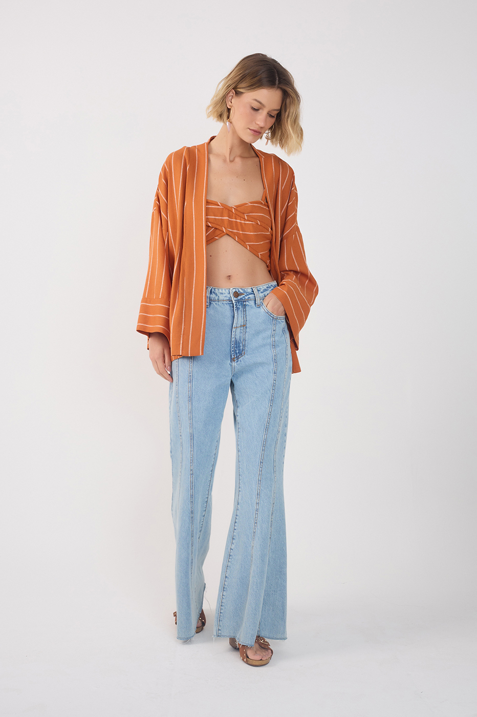 Flowy Denim Cutouts Pants_2