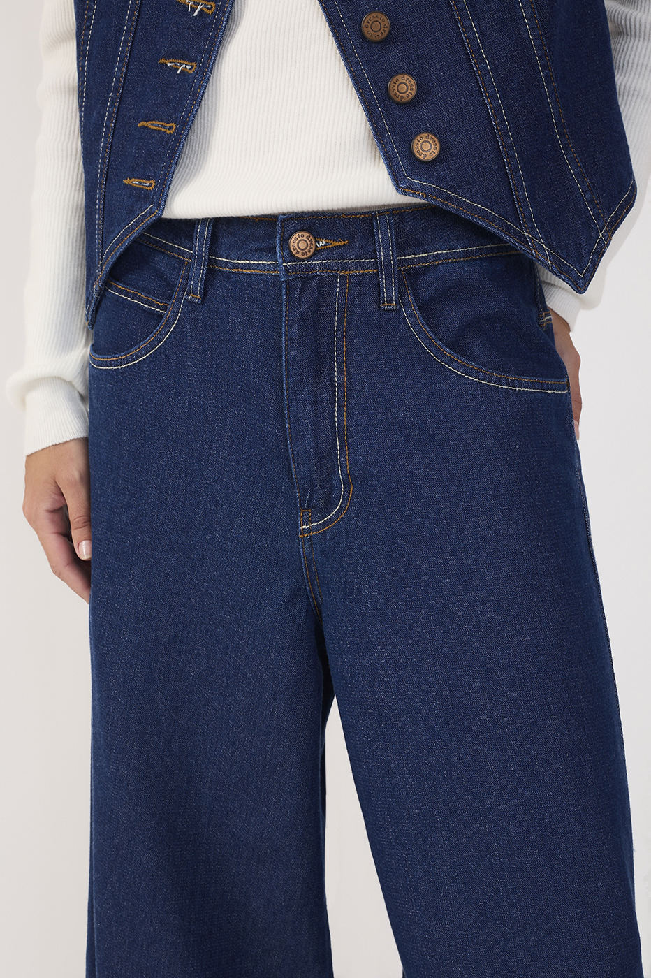 Topstitched Wide-Leg Jeans_5
