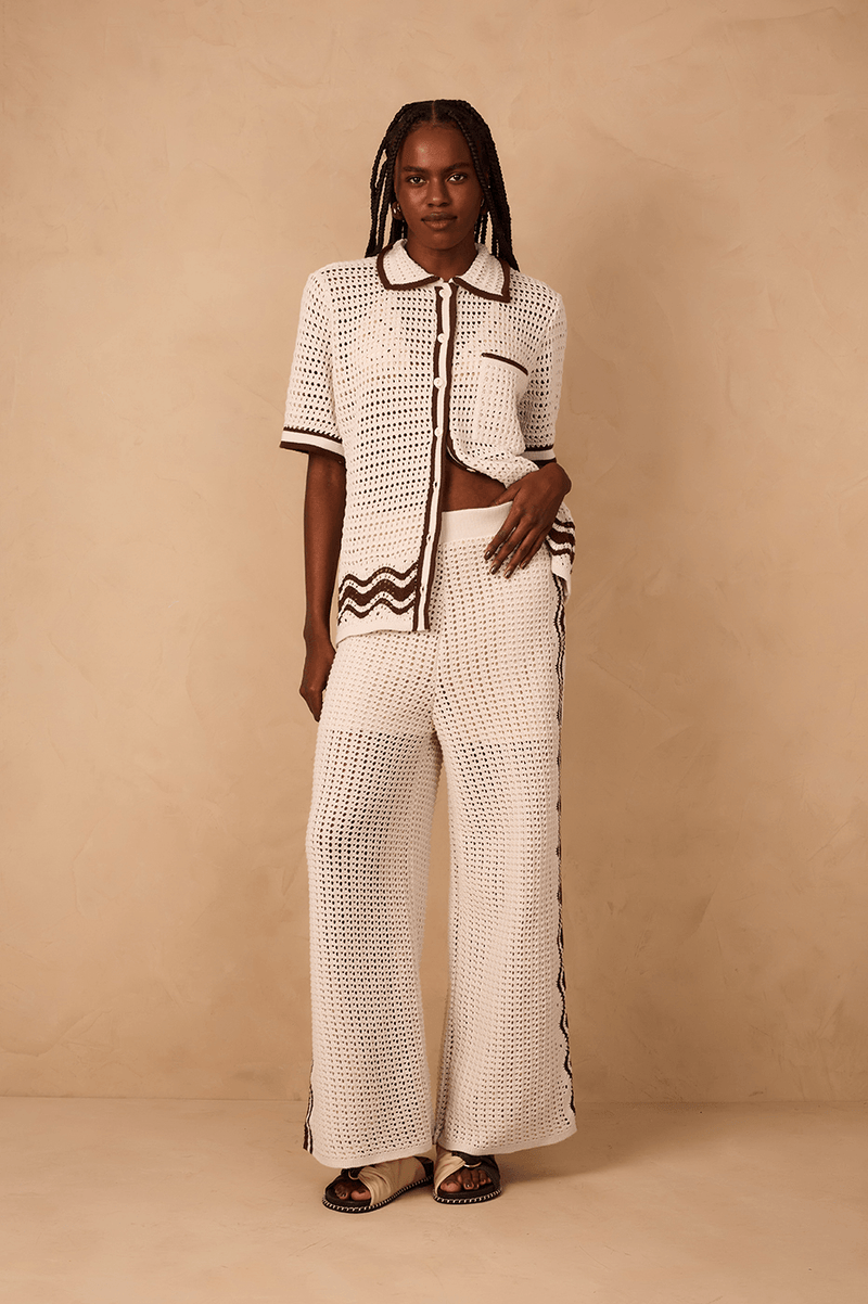 Beige Grao Orla Lined Tricot Pants_1