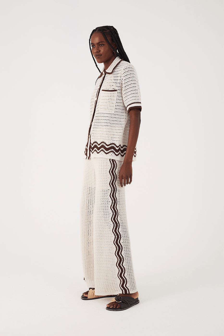Beige Grao Orla Lined Tricot Pants