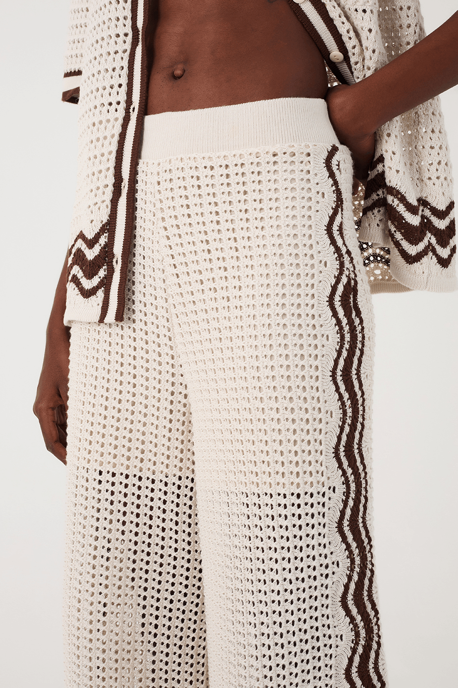 Beige Grao Orla Lined Tricot Pants