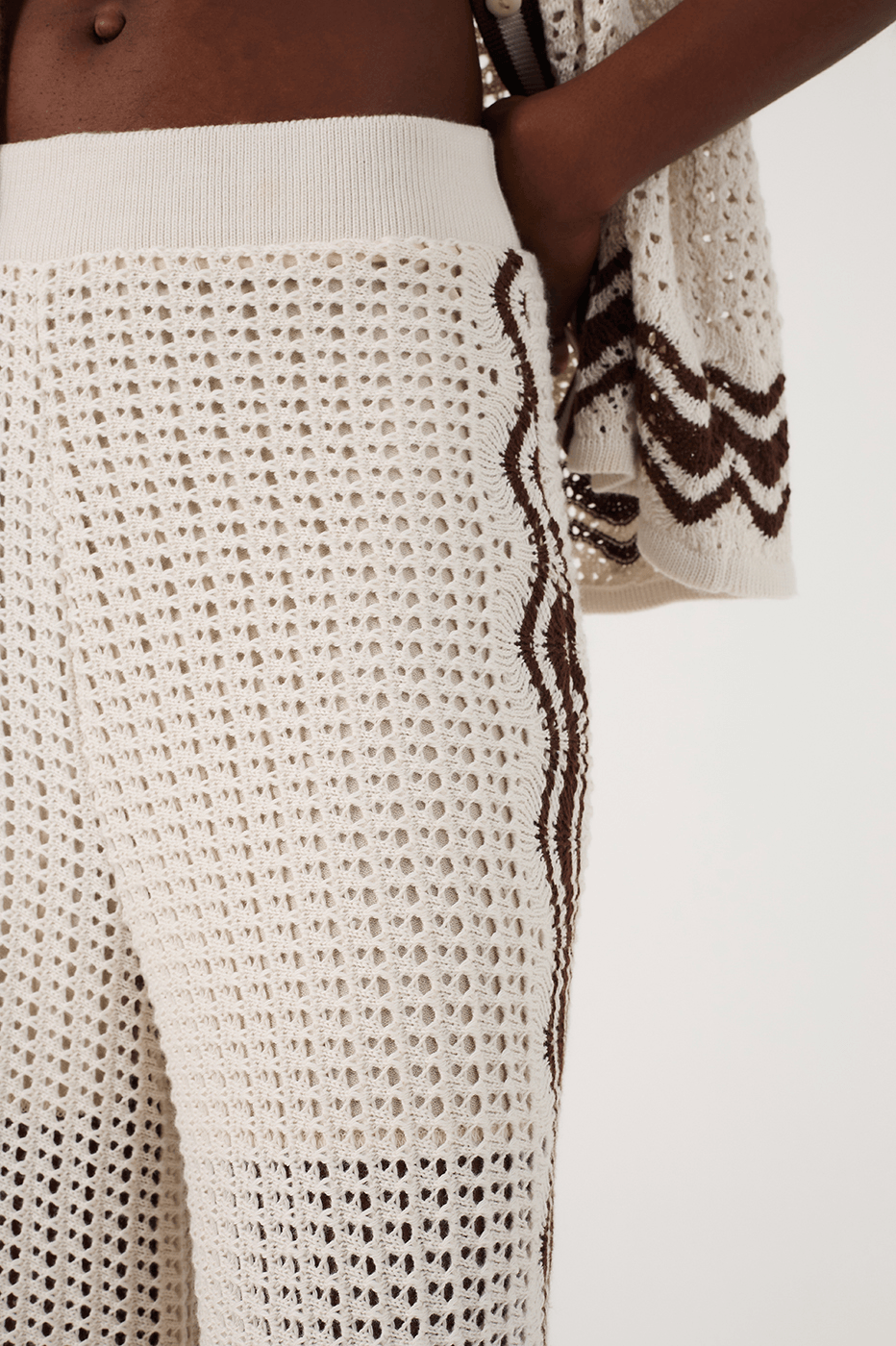 Beige Grao Orla Lined Tricot Pants