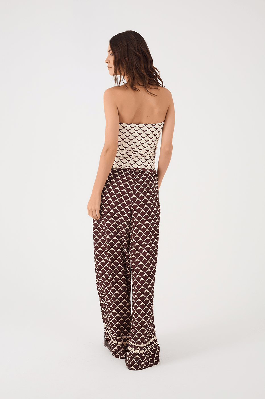 Brown Asa Delta Drawstring Waist Side Pockets Pants