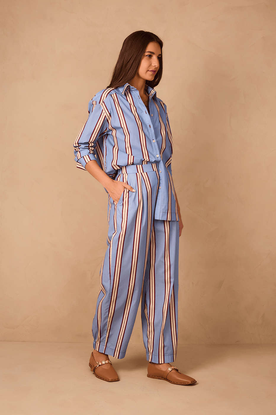 Blue Mirante Side Pockets Pants