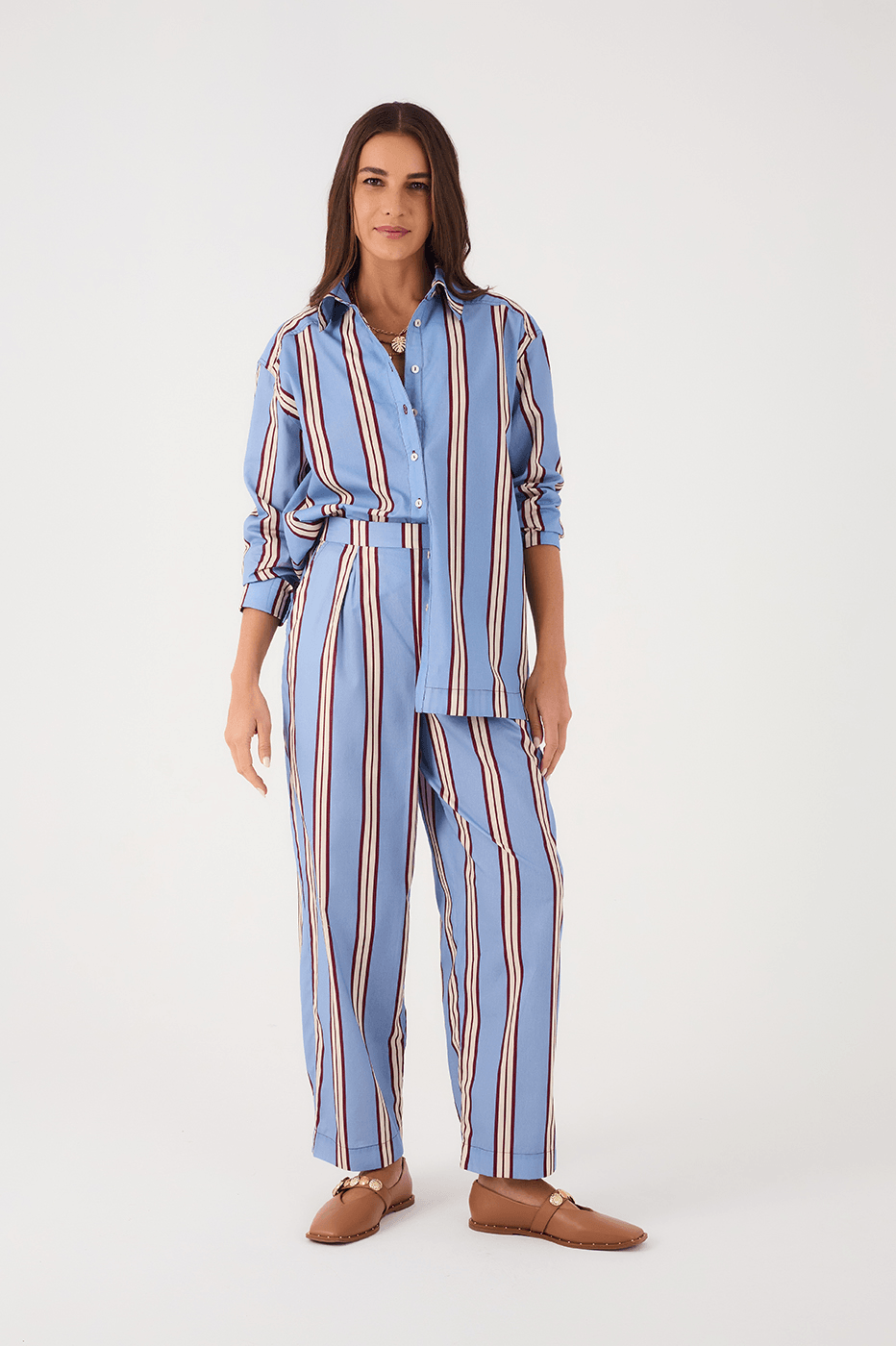 Blue Mirante Side Pockets Pants