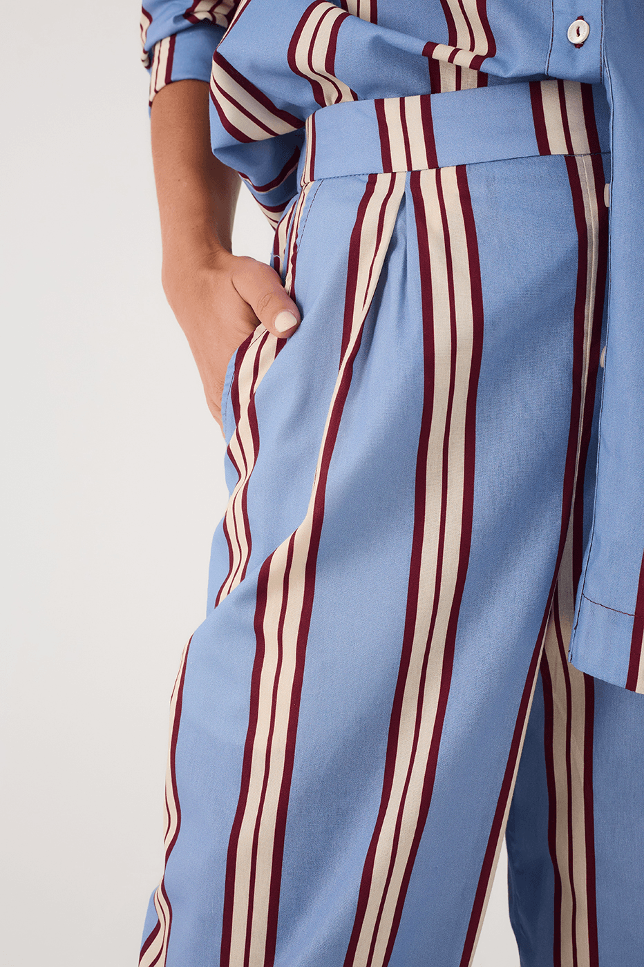 Blue Mirante Side Pockets Pants