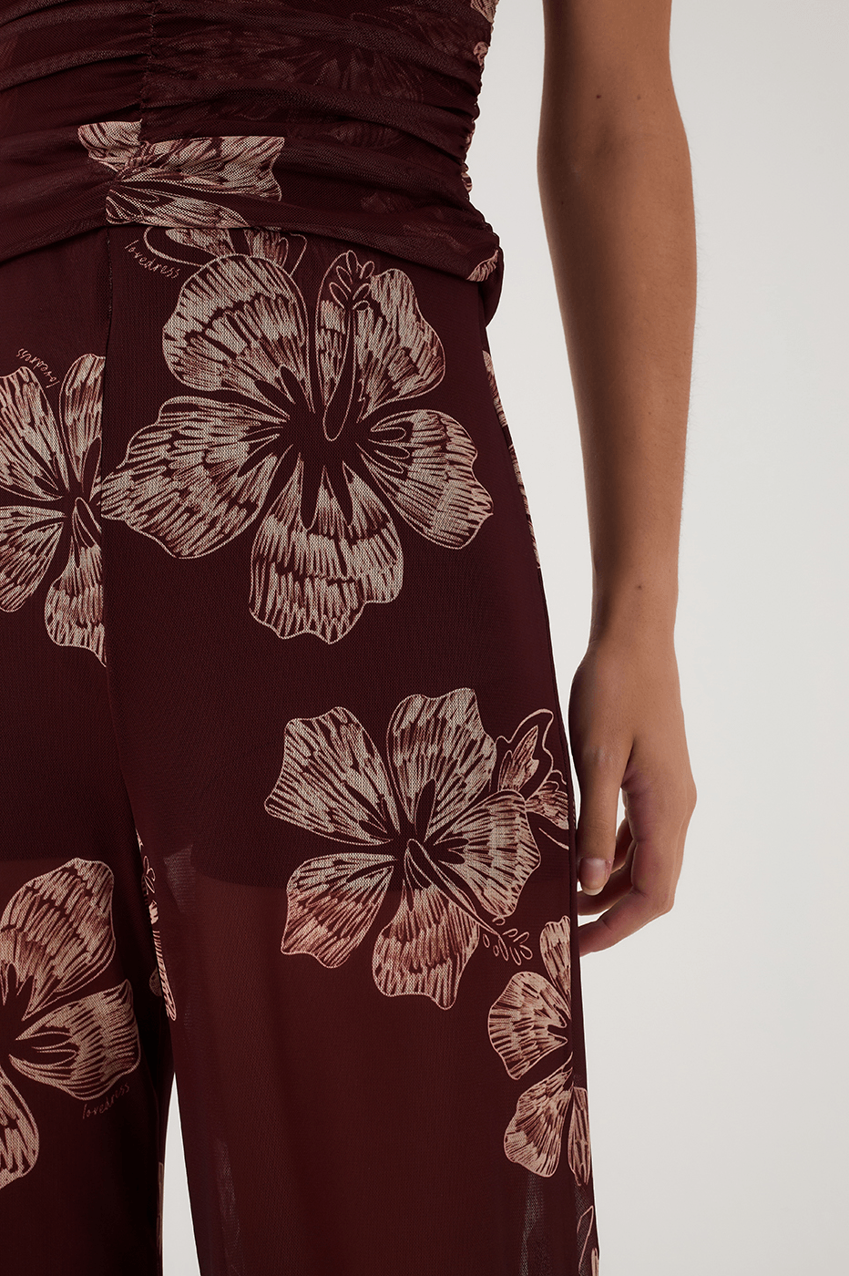 Brown Grumari Lined Tulle Pants