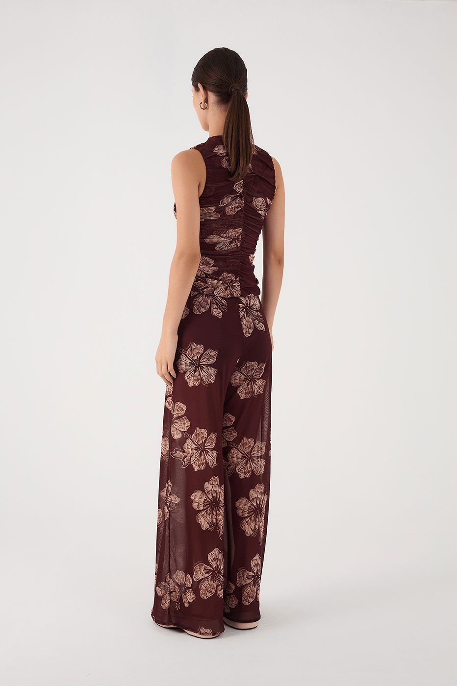 Brown Grumari Lined Tulle Pants