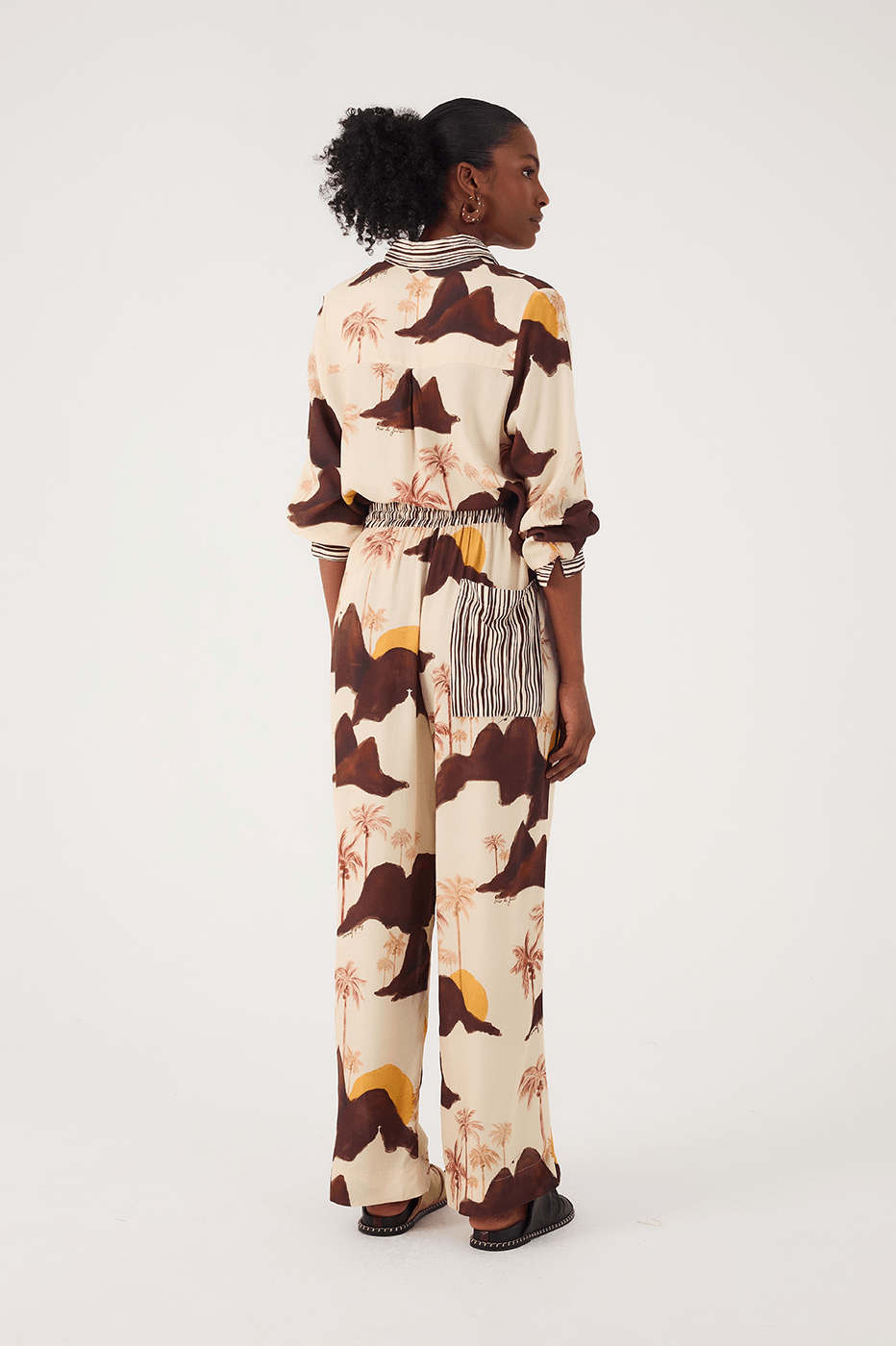 Sand Corcovado Drawstring Waist Side Pockets Cambric Pants