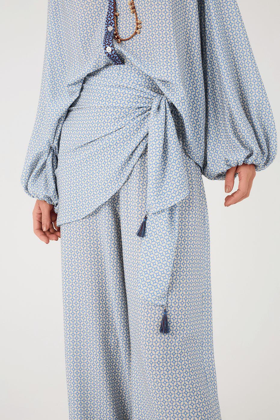 Off-White Ladrilho Side Ties Wrap Pants