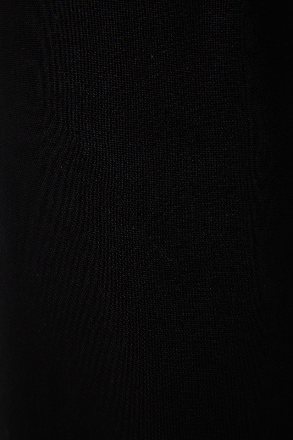 Black Side Pockets Belt Loops Linen Pants