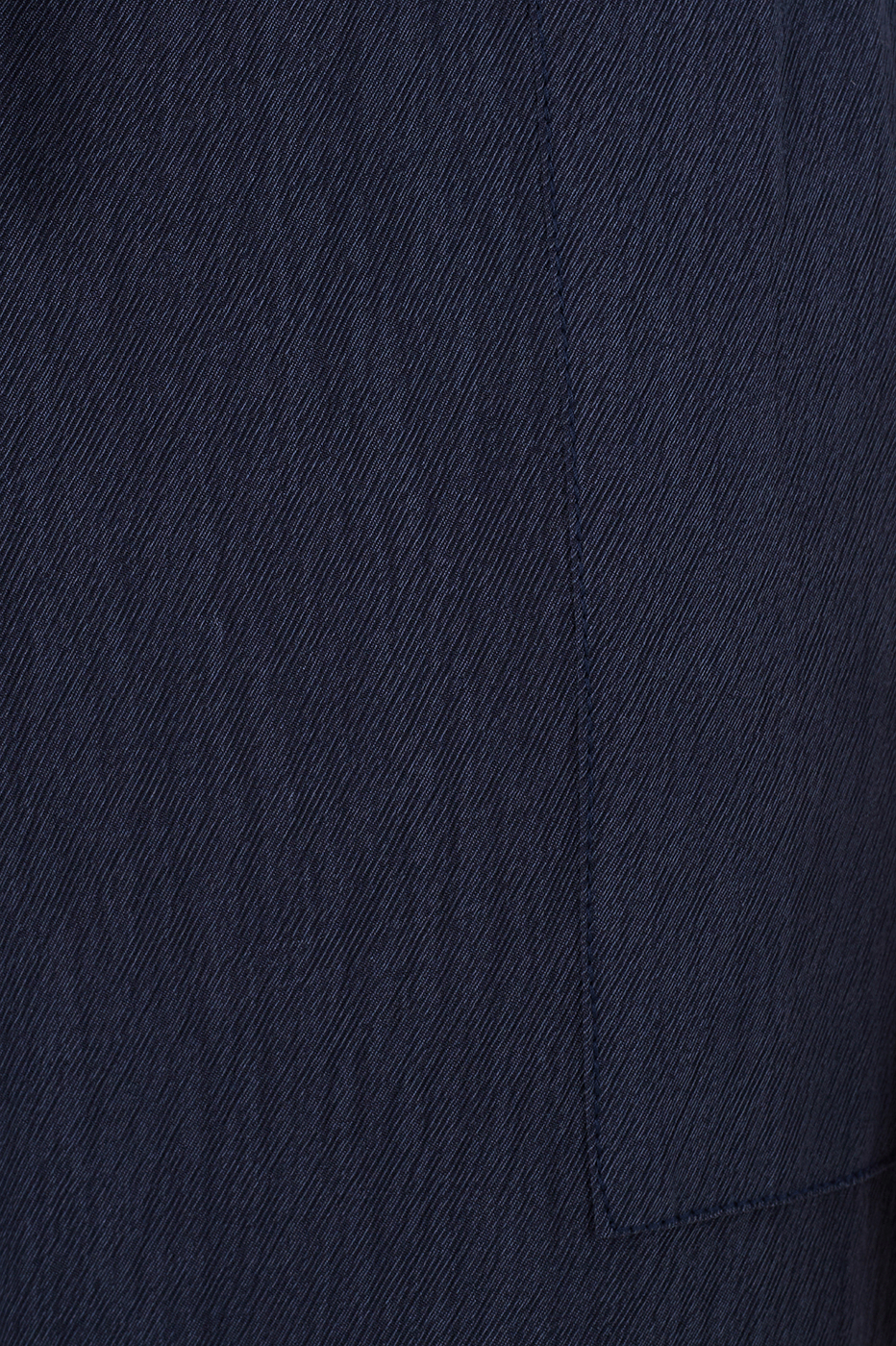 Indigo Blue Drawstring Waist Side Pockets Tied Hem Pants