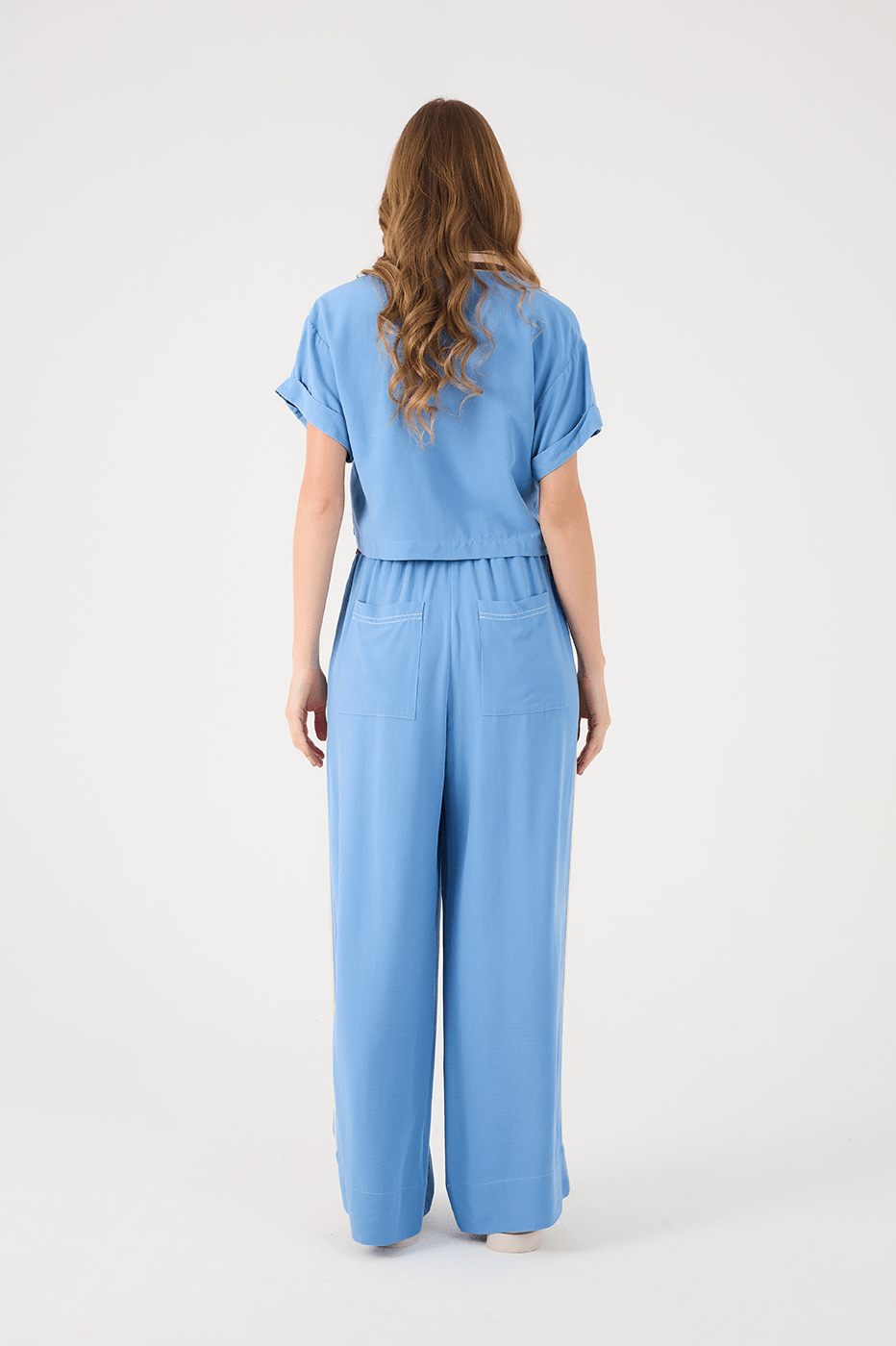 Blue Arpoador Drawstring Waist Side Pockets Pants