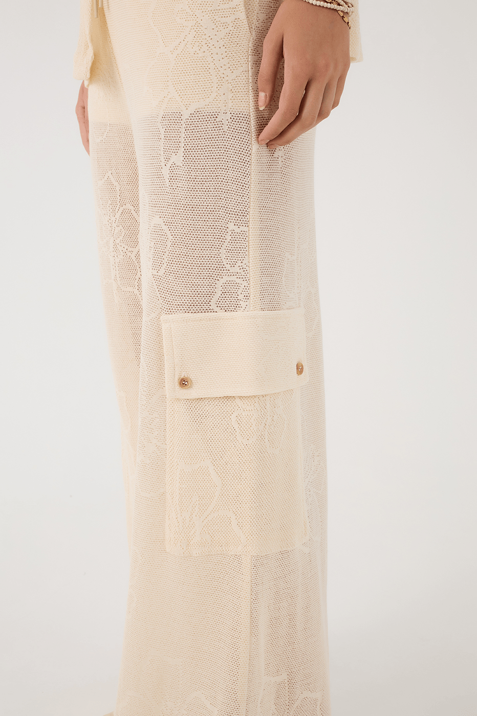 Off-White Grumari Side Pockets Lined Jacquard Pants