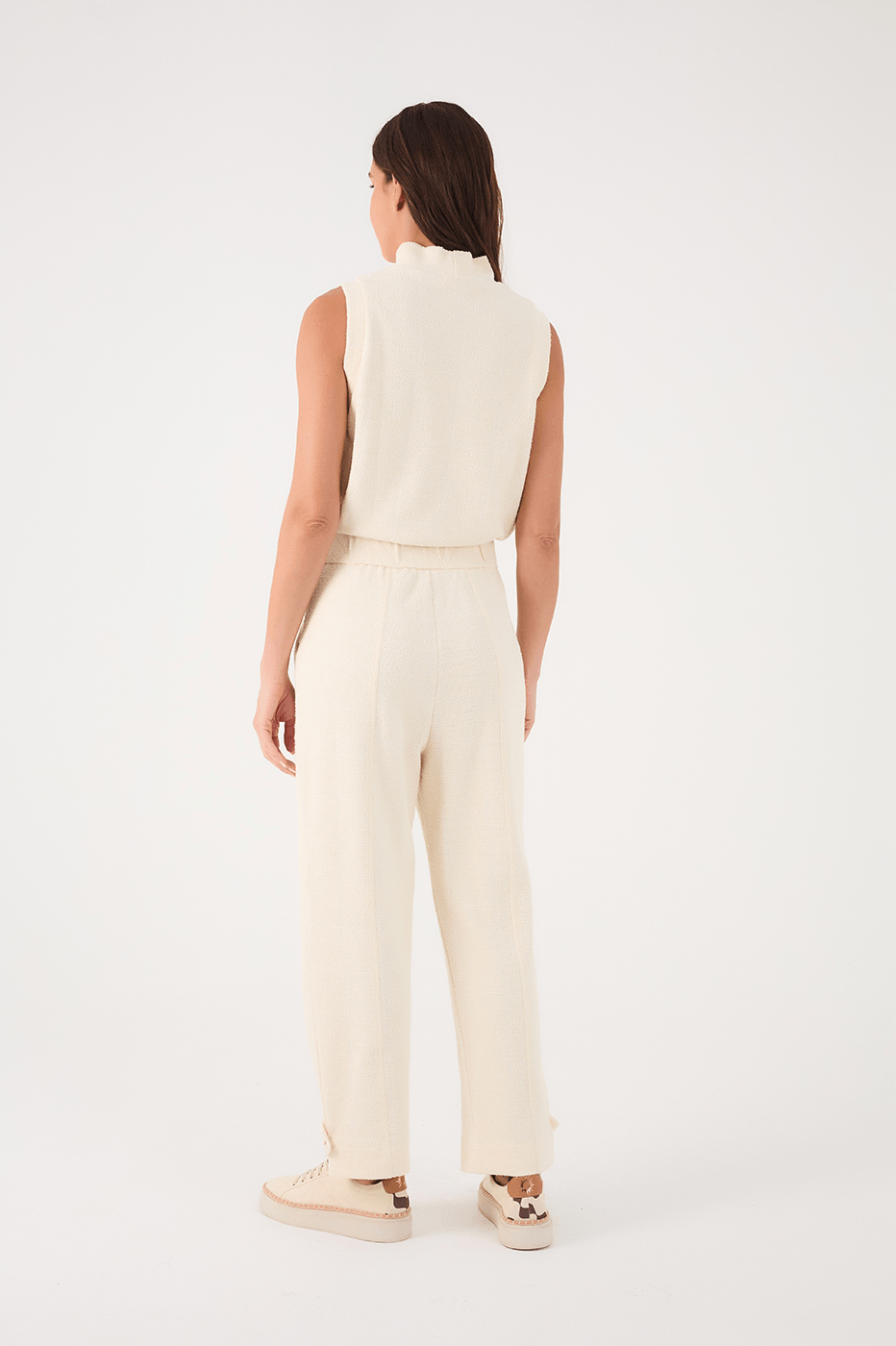 Off-White Side Pockets Cuffed Boucle Pants